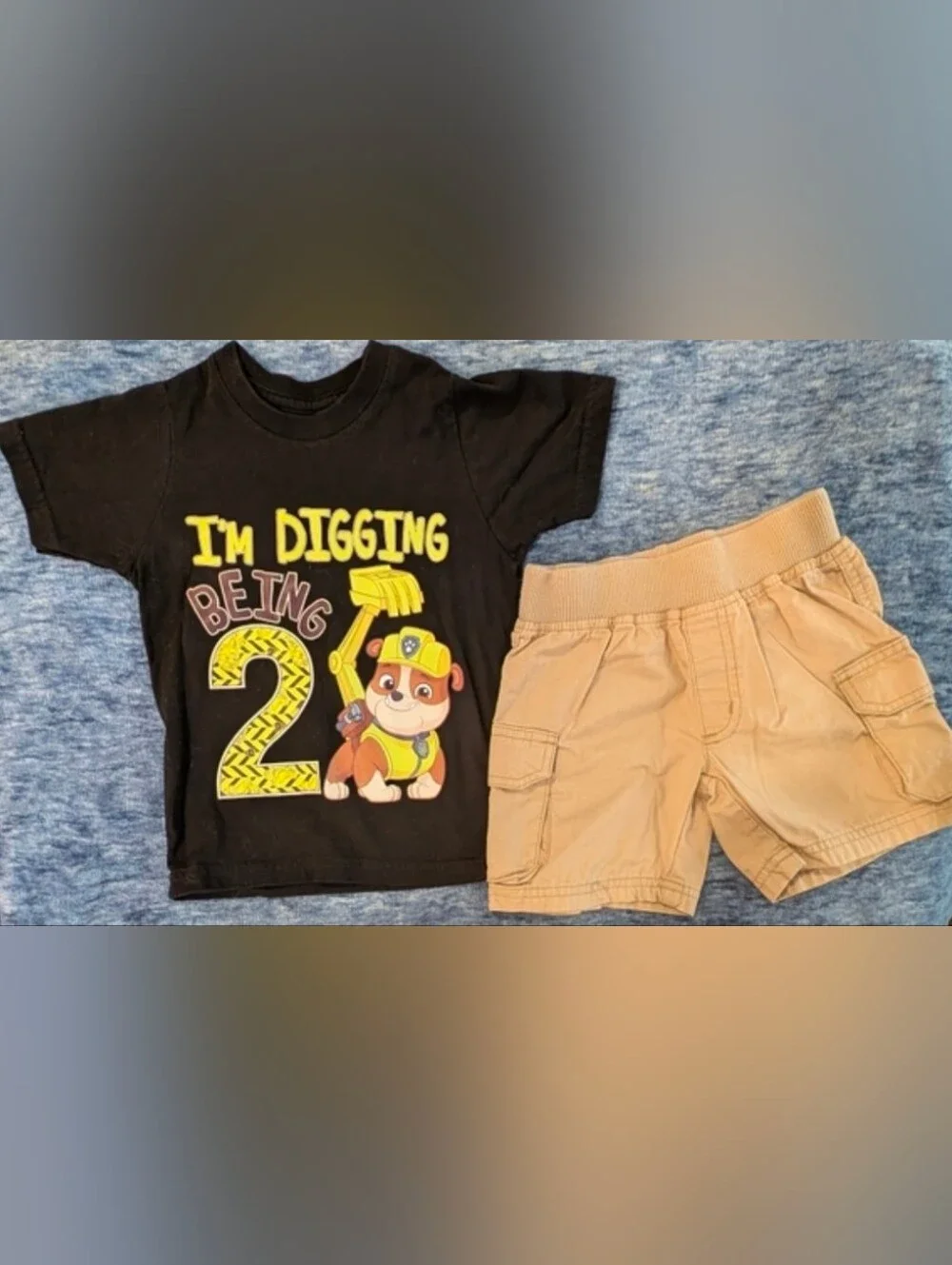 Ruff Hewn 2T Toddler Two-Piece Set in Black and Tan